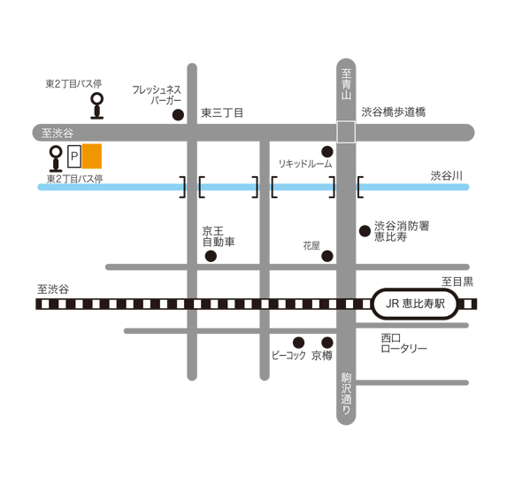 オートグラフ：恵比寿　地図